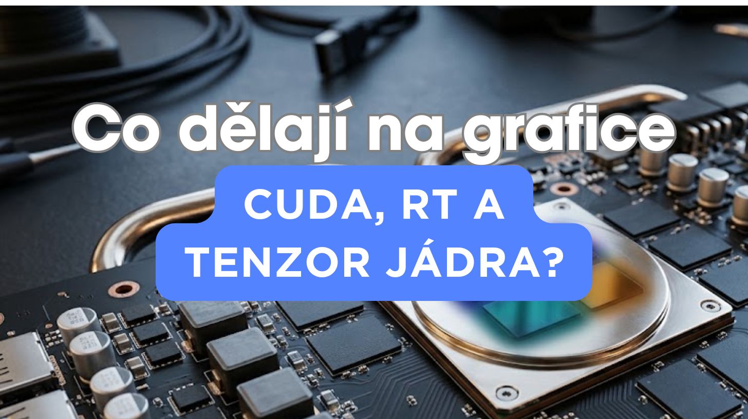 Grafická karta se sejmutým krytem, odhalená deska s čipem grafického procesoru a paměťovými moduly