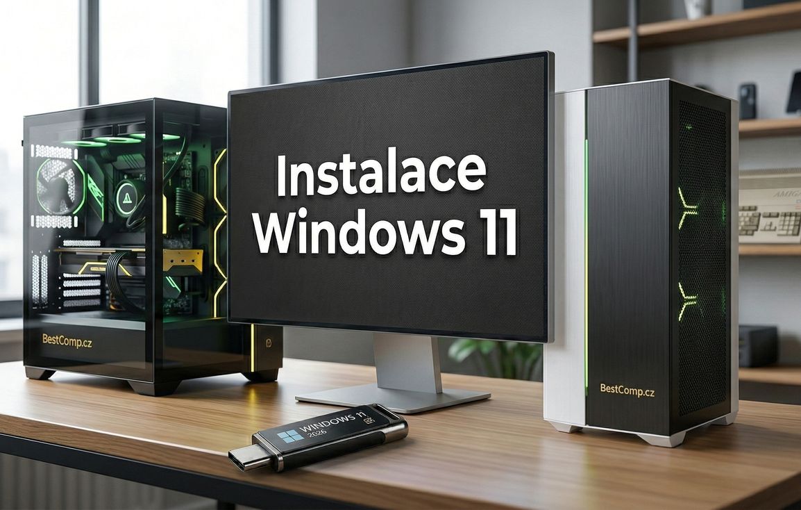 Čistá instalace Windows 11 krok za krokem na počítači od BestComp